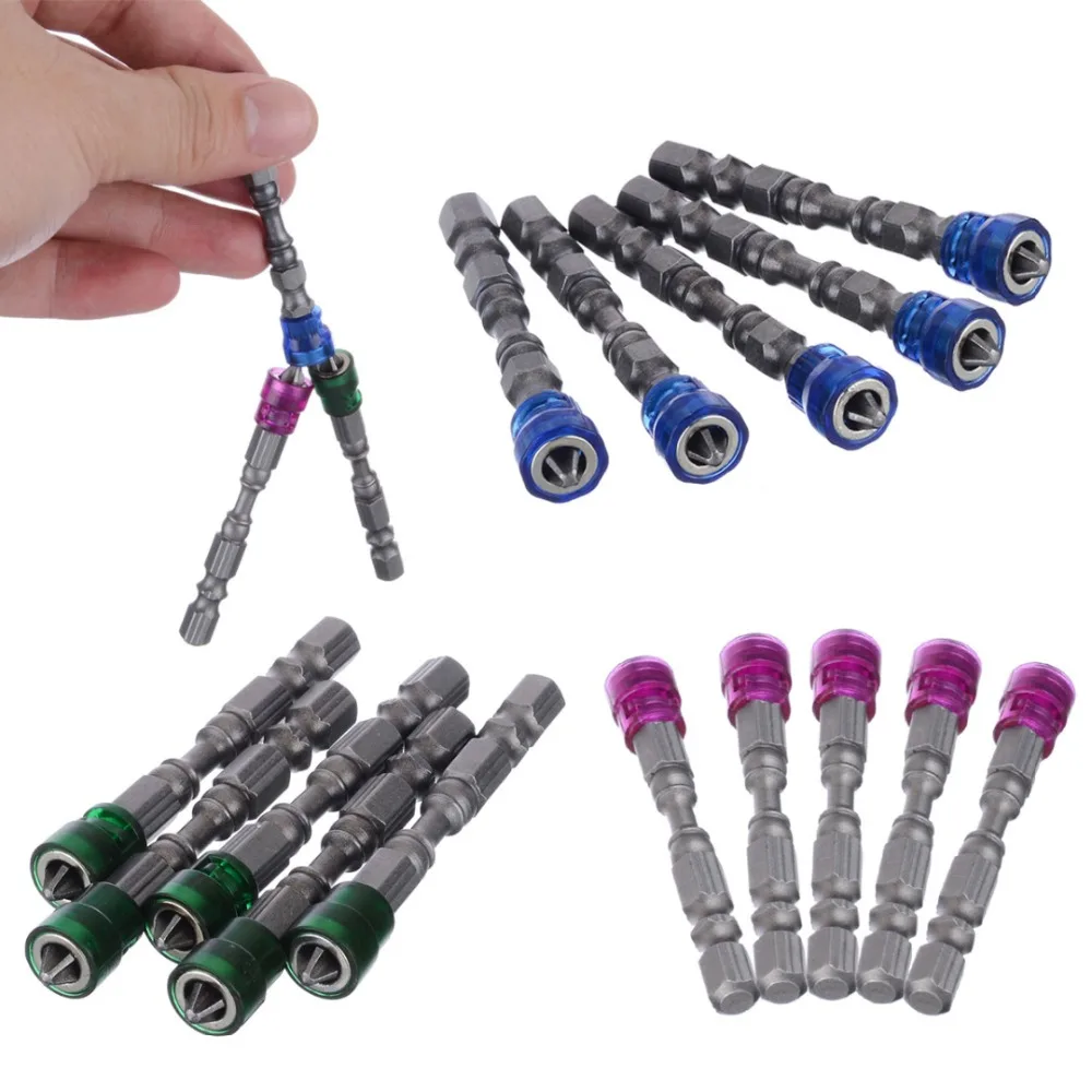 Hot 1//5pcs Single Head Anti-Slip Magnetic Screwdriver Bit Universal Hand Tools