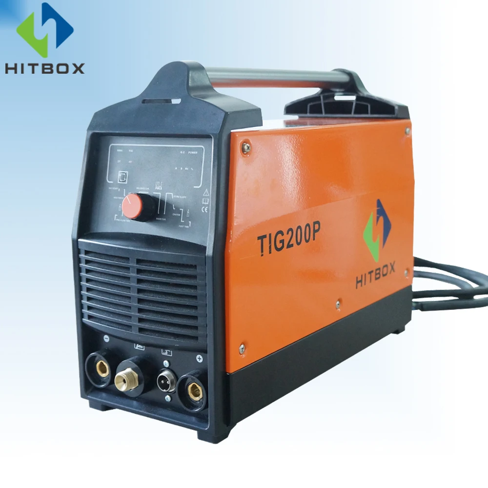 HITBOX Tig Pulse Tig сварщик с Стандартный аксессуары для продажи 220 В сварочный аппарат функциональные сварщик Tig200P