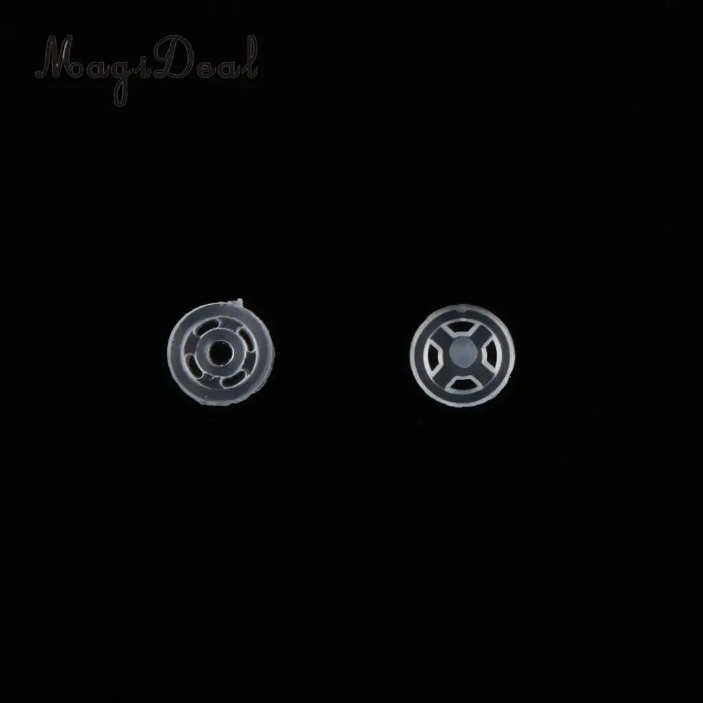 MagiDeal 50Sets 7mm Rubber Clear Invisible Snap Fasteners Press Studs for Dolls Clothes DIY Making Mini Buckle Snap Knot Button