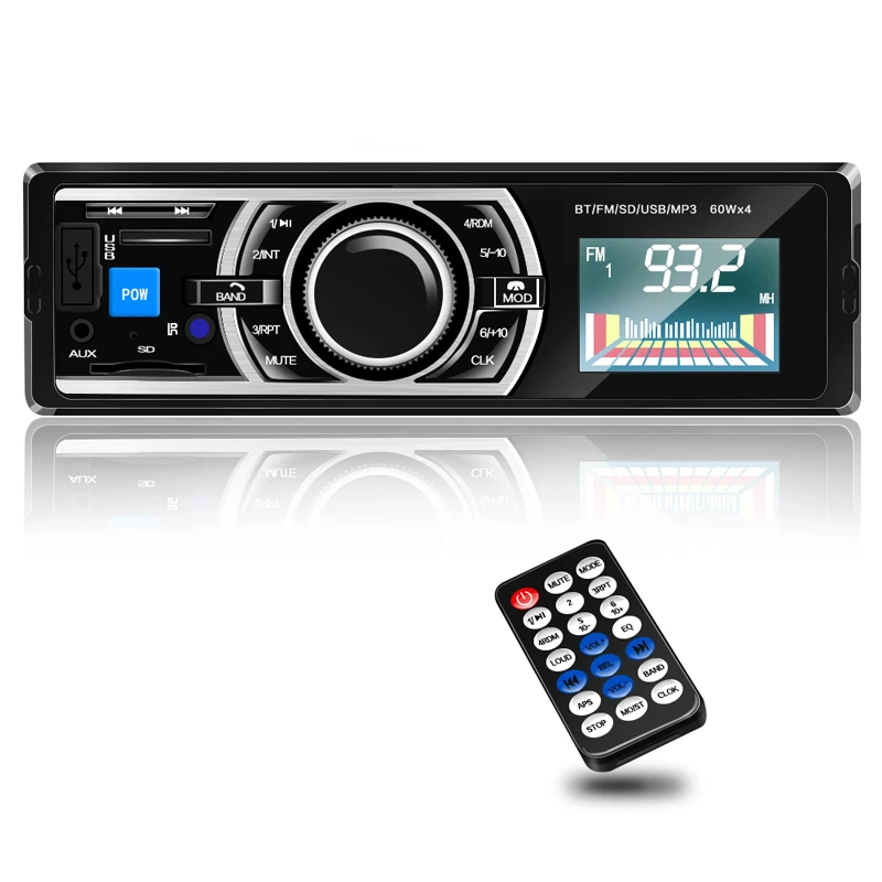 Onever автомобильный радиоприемник стерео плеер Bluetooth MP3 FM/USB/1 Din/пульт