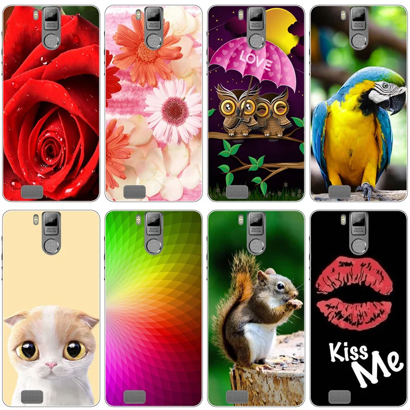 

Original Colorful Mobile Phone Cases Cover for Oukitel K6000 Pro Full Protective Back Covers Soft TPU Capa Printed Cat Owl Case