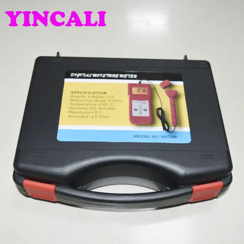 Fast Shipping Pin Moisture Meter MS7200 Measures Wood ,Bamboo,Carton,Concrete,Floor,Timber,Paper Moisture Tester Measure 0-80%