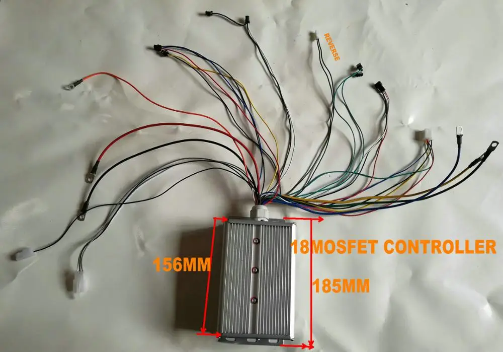 18mosfet BLDC контроллер квадратный датчик волны/сенсорный 24v36v48V60V64V72V80V1200W