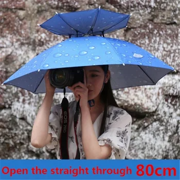 

PALONY Portable Usefull Umbrella Hat Sun Shade Waterproof Outdoor Camping Hiking Fishing Festivals Parasol Foldable Brolly Cap