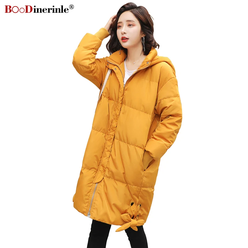 

BOoDinerinle Winter Parkas Women Padded Jacket Women's Christmas Hat Long Cotton Coat Autumn Warm Casual Outwear for Women MY348