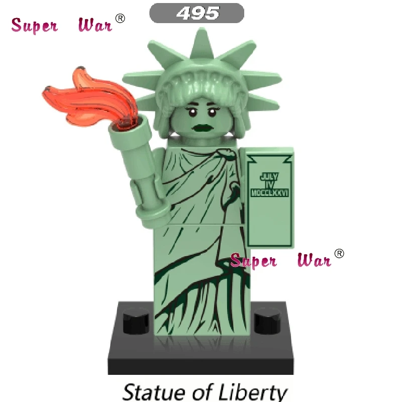 

Single super heroes Statue Of Liberty Inhumans Royal Family building blocks models bricks hobby toys for children kits