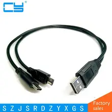 USB Cable Type C and Micro USB 2 in 1 Type-C Cable Quick Fast Charge 2.4A Data Sync for Xiaomi Note 2 LG G5 Nexus 6P