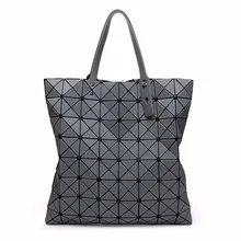 Taohongshi Top Design Women Fashion Matt Surface BaoBao Bag Geometry Package Folding Casual Tote Japan Bao Bao