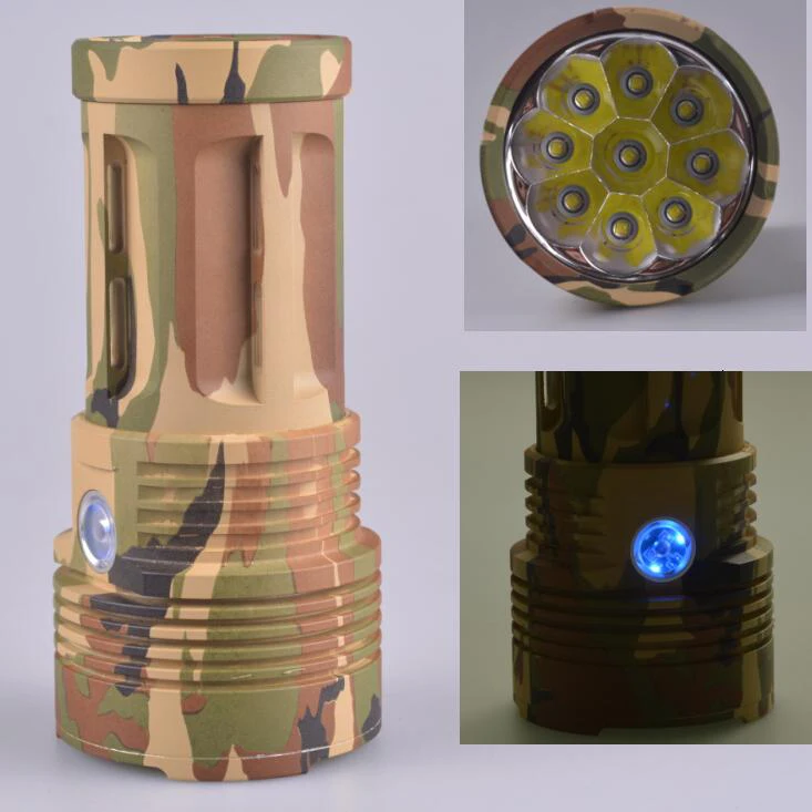 

20000 Lumen LED Flashlight Hunting Torch 9x Cree XM-L T6 Tactical Lantern Camouflage 9T6 Cree LED Flashlight