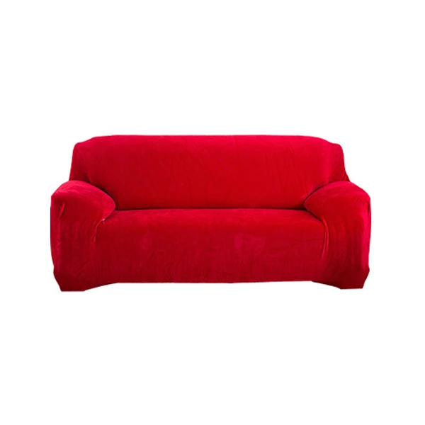 Твердые плюшевые эластичные чехлы для диванов, современные секционные чехлы для диванов, защитные эластичные чехлы для диванов 2 и 3 сидений - Цвет: Red