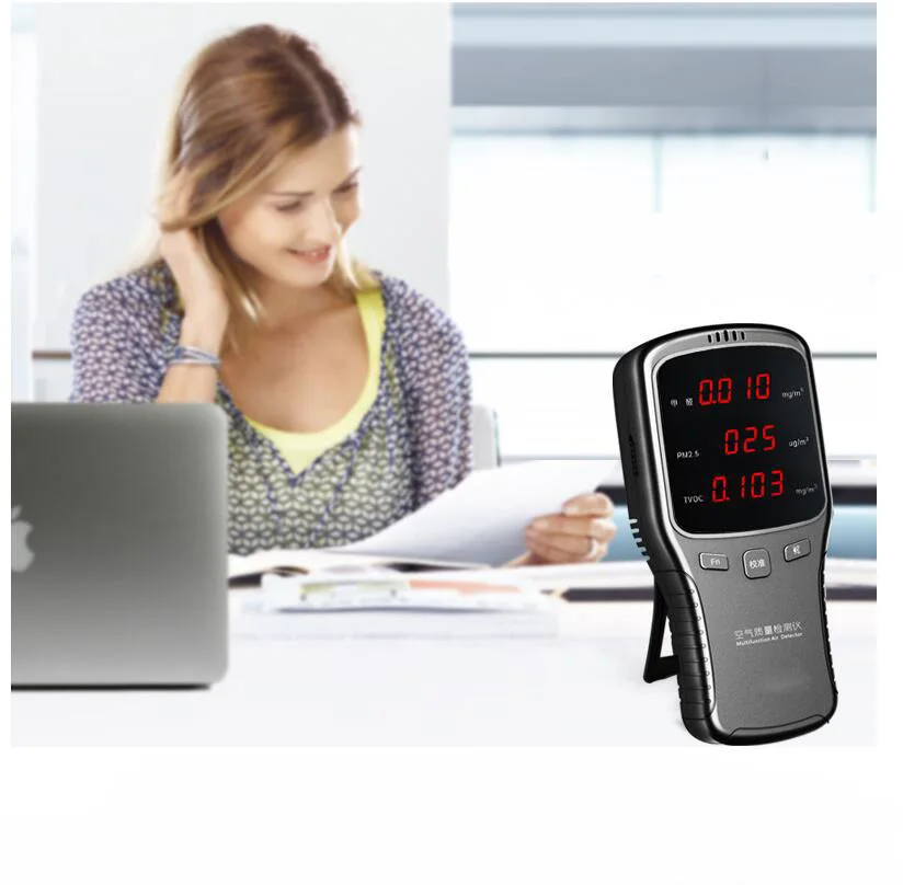 PM1.0 PM2.5 PM10 формальдегидный детектор HCHO TVOC монитор цифровой газовый анализатор
