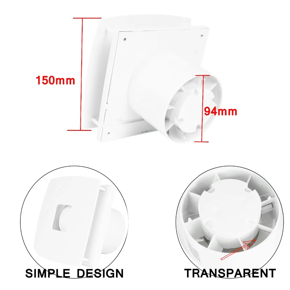 Бытовой вентилятор кухонный вытяжной вентилятор воздуховоды 220 В 4 дюйма кондиционеры вытяжной вентилятор подходит для ванной кухни