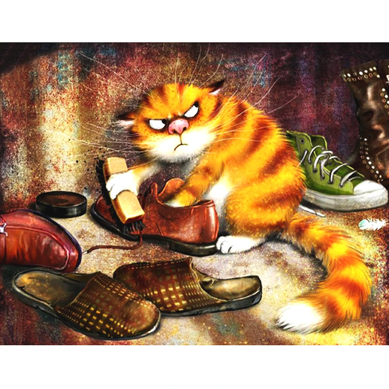 

Cutiepop 5D DIY Diamond Embroidery Mosaic Cat Home Decoration Cartoon Animal diamond Painting Cross Stitch Rhinestone