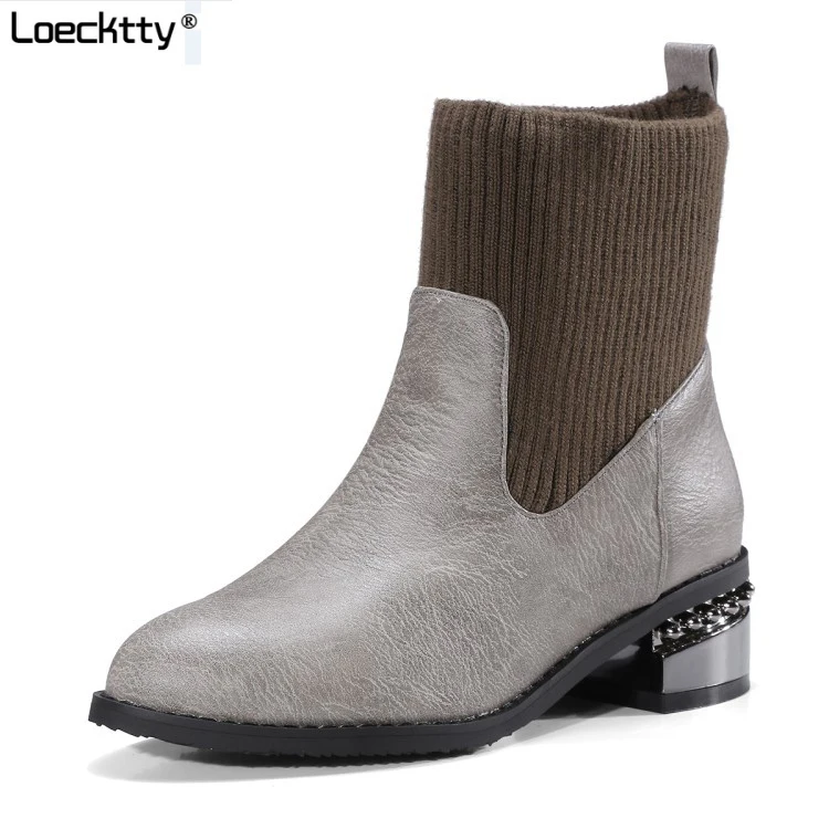 Épais Dame Imperméables Femmes Mode gris Non Chaussures Neige Filles Plus Bottes La 34 Thermique slip Noir Démarrage 46 De Taille 1TB70