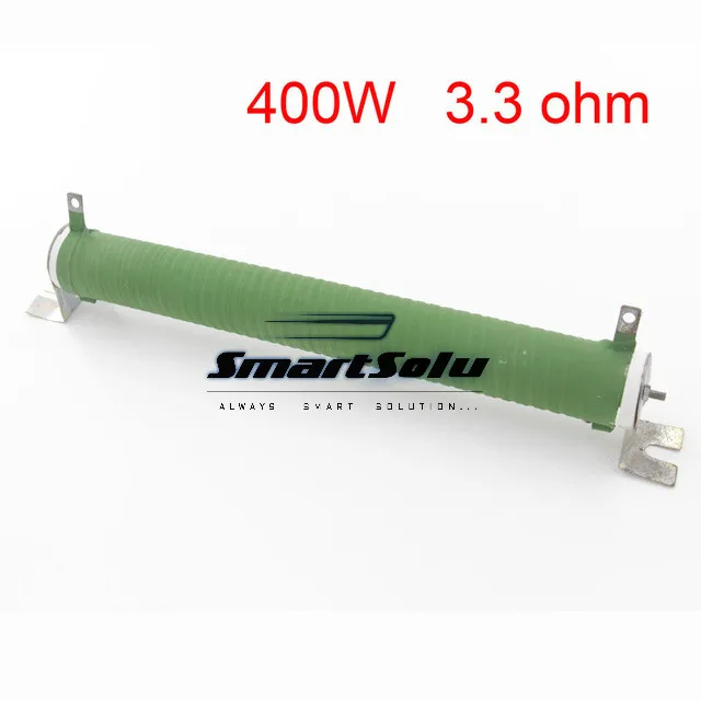 

1PC Customized Green Fixed Type Pipe Resistance 400W 3.3 ohm Ceramic Tube Resistor