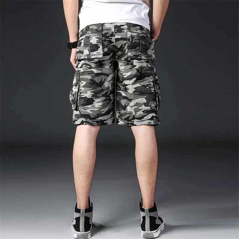 MORUANCLE для мужчин's Камуфляж, Военный стиль брюки карго шорты для женщин с Camo для мужчин 100% хлопок