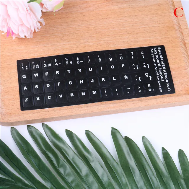 1PC Language Keyboard Stickers Layout With Button Letters Alphabet For