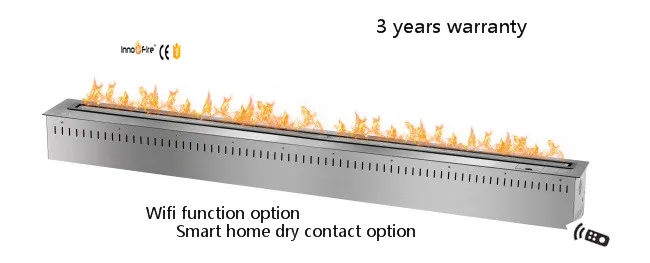 60 inch stainless steel remote control intelligent deocoration silver or black modern fireplace insert | Обустройство дома