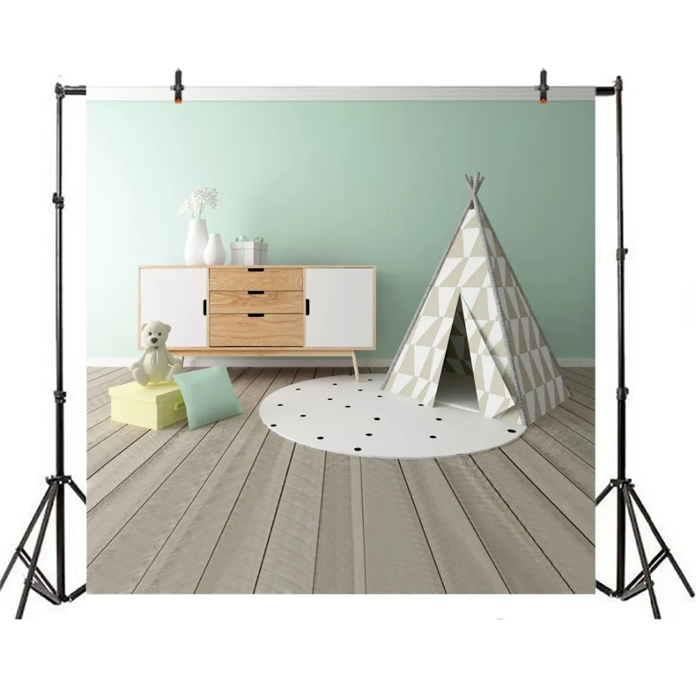 Laeacco Baby Room Wooden Floor Desk Children Portrait Photography Backgrounds Customized Photographic Backdrops For Photo Studio