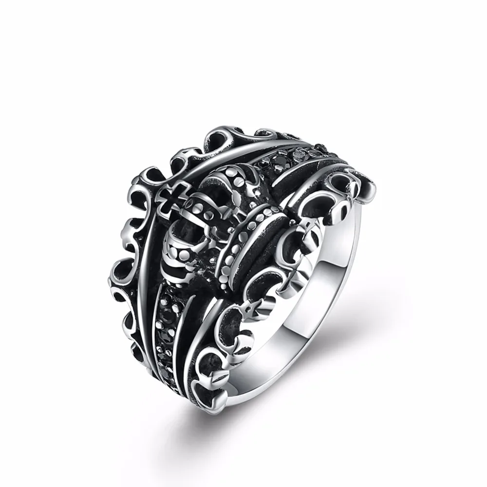 Mens-Crown-Rings-Black-Royal-King-Crown-Vintage-Rings-for-Men-Boys ...