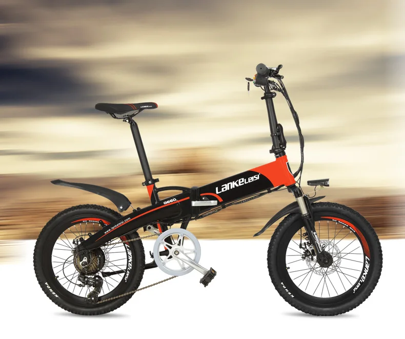 2" складной электрический MTB, 48 В 10Ah Скрытая батарея E велосипед, рама из алюминиевого сплава горный велосипед, принять подвесную вилку