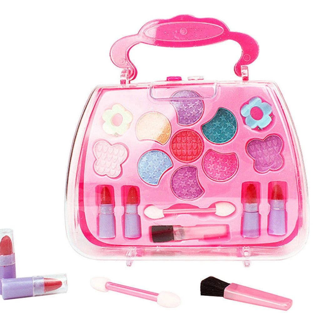 Pretend Play Gift Princess Palette Suitcase Kids Girls Children Funny Plastic Simulation Toy Cosmetics Kit Christmas Makeup Set