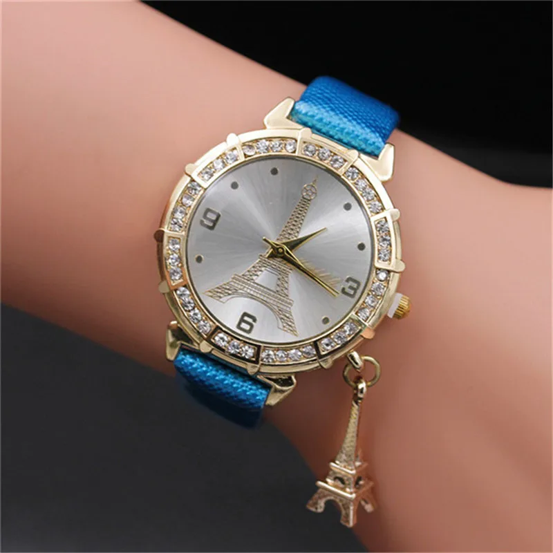 Relogio Feminino модные женские часы браслет кварцевые наручные из искусственной кожи