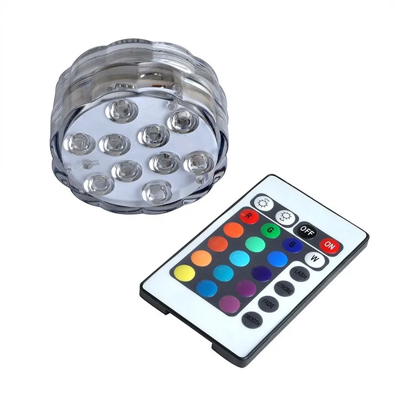 

10 LED Waterproof Light RGB for Vase Wedding Party Fish Tank Decors Night Lights 2018 new