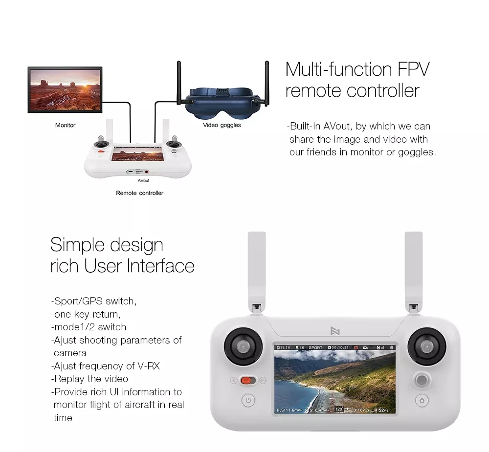 FIMI A3 5,8G 1 км FPV с 2-Aixs Gimbal 1080P камерой два аккумулятора gps RC Дрон Квадрокоптер RTF