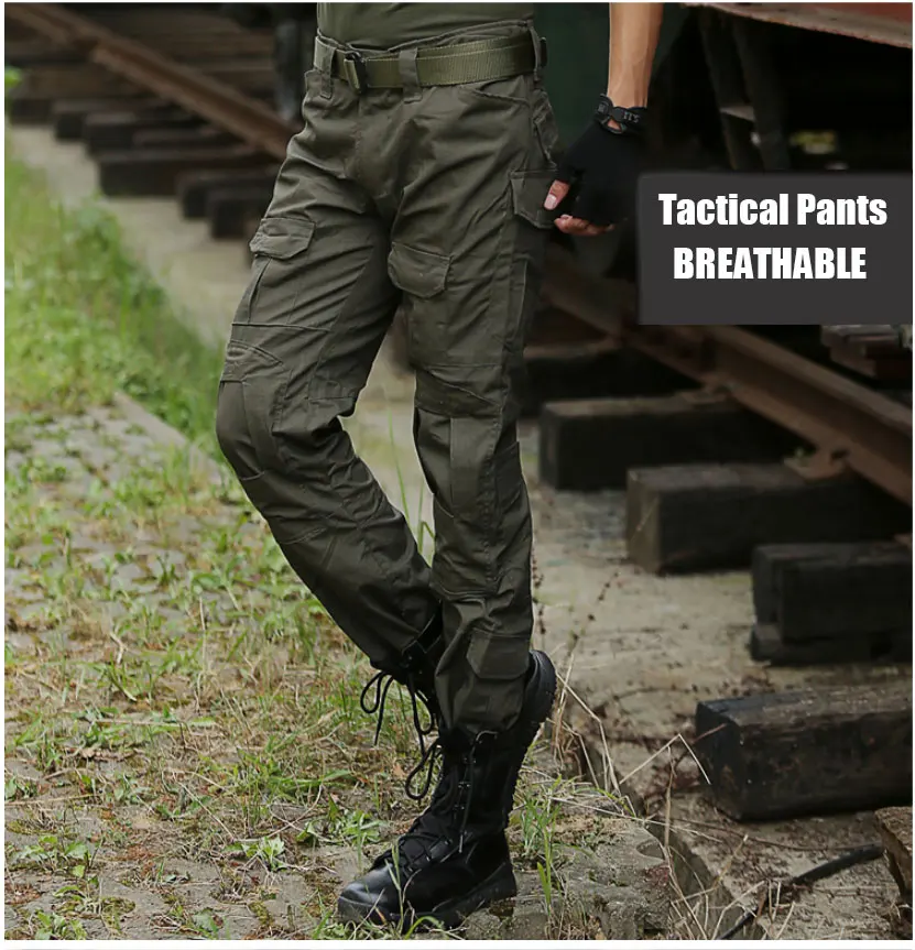 Tactical Pants Military Cargo Pants Men Knee Pad SWAT Army Airsoft Camouflage Clothes Hunter Field Combat Trouser Woodland