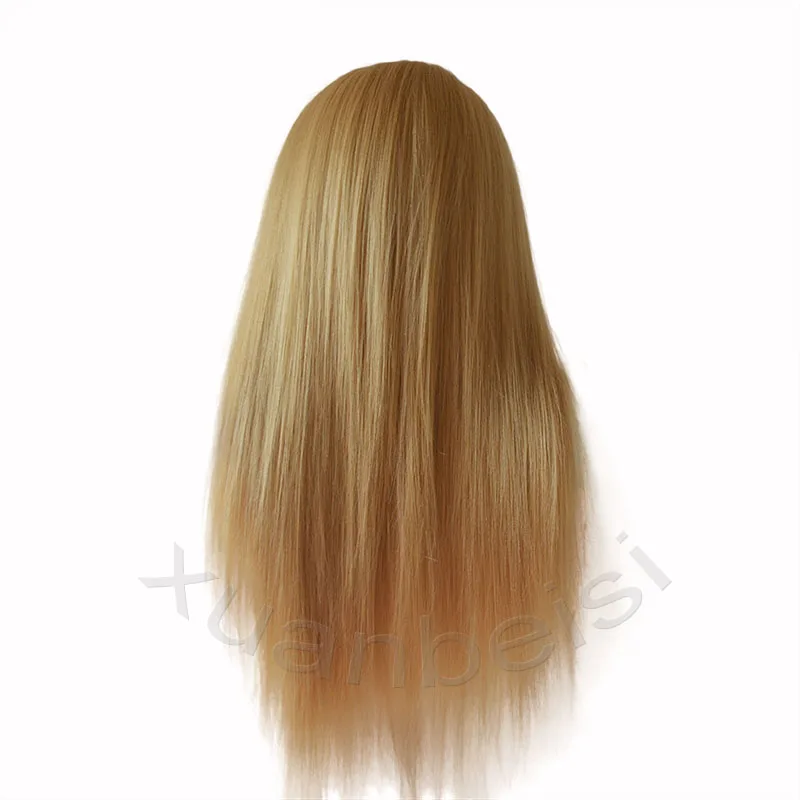 65CM 100% High Temperature Fiber Blonde Hair Training Mannequin Doll Head Practice Training Head Hairdressing For Sale Dummy 65CM 100% High Temperature Fiber Blonde Hair Training Mannequin Doll Head Practice Training Head Hairdressing For Sale Dummy