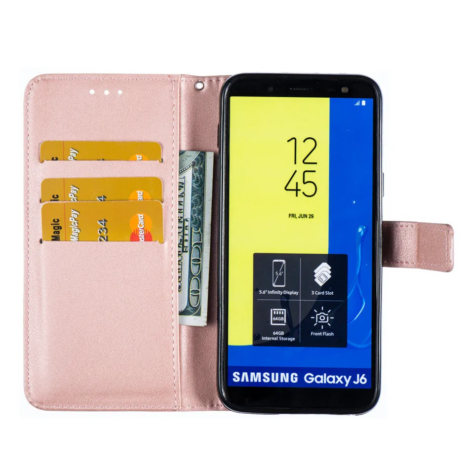 Деловой чехол для Samsung Galaxy j1 j3 j5 j7 2017 2016 j2 Prime Pro j4 j6 Plus j8 бумажник с карманами карт и