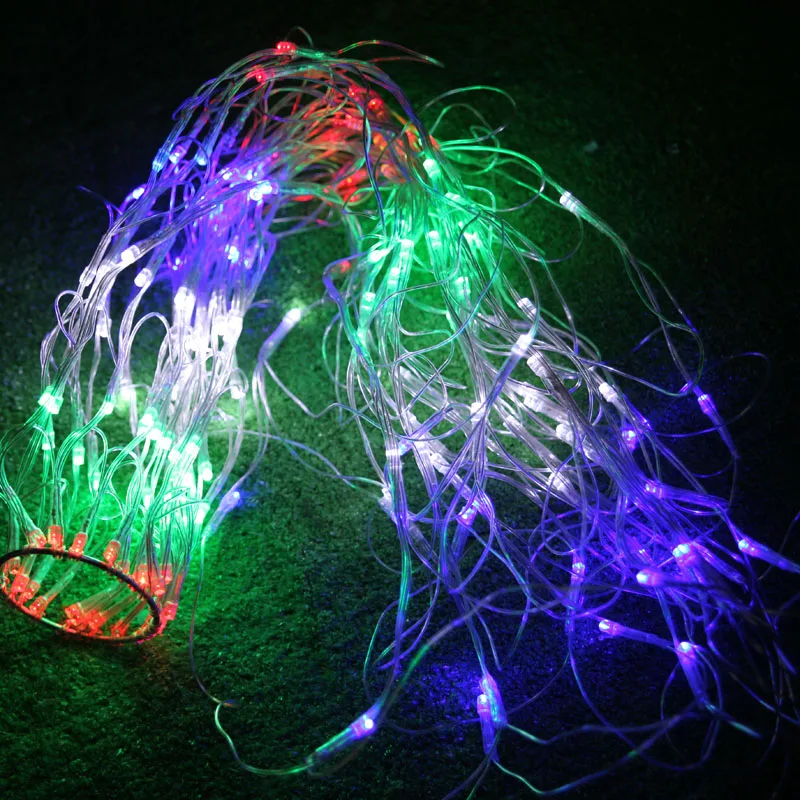 US $12.88 12m 120Leds 8 Modes AC 220V Colorful Spider Web Led Fairy String Lights Festival Party Layout Hotel Chandelier Net Lights