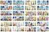 12 feuilles EAU DECAL NAIL ART ONGLES AUTOCOLLANT CURSEUR DE TATOUAGE PLEINE COUVERTURE EUROPE PARIS TOUR ÉGLISE A1213-1224 ► Photo 3/3