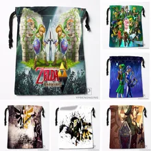 Пользовательские звенья Zelda Сумки на шнурке Печать Путешествия хранения мини мешок плавать Пешие прогулки игрушка мешок размер 18x22 см#180412-11-22