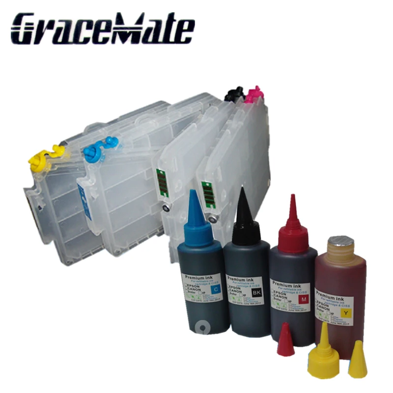 GC41 refillable ink cartridge with permanent chip + 4 color sublimation ink for Ricoh SG2100N
