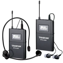 Высокое качество Takstar WTG-500 UHF PLL беспроводной гид система голосовое устройство учебные наушники передатчик+ приемник+ микрофон+ наушники