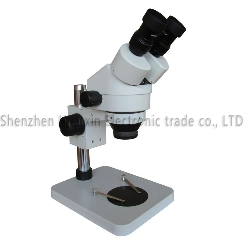 Бинокулярный стерео микроскоп промышленный микроскоп 7-45X непрерывное увеличение с металлической подставкой Регулируемый+ 56 светодиодный свет