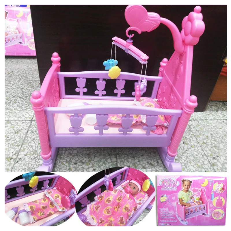 الإبداعية الطفل الفتيات مسرحية الأثاث اللعب دمى السرير مع لحاف وسادة أجراس المحمول 2 الحليب زجاجات الطفل هدية اللعب سرير مجموعة الإبداعية الطفل الفتيات مسرحية الأثاث اللعب دمى السرير مع لحاف وسادة أجراس المحمول 2 الحليب زجاجات الطفل هدية اللعب سرير مجموعة