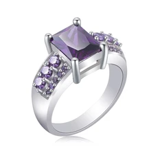Hot CZ stone manual more jewelry CZ Ring nice purple ring