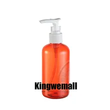 300 шт/партия 220 пустая бутылка, пластиковая красная большая бутылочка для мытья тела шампуня LW-D-220A