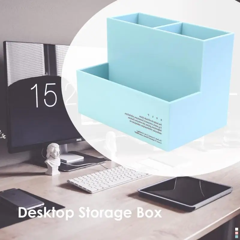 

Three-layer Desktop Finishing Box Without Cover Plastic Storage Box Cosmetic Plastic Storage Box Home Office Storage Box