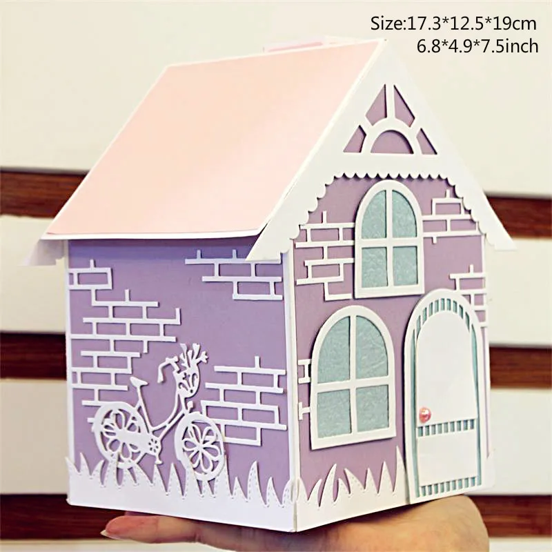 

KSCRAFT Big House Tissue Box Metal Cutting Dies Stencils for DIY Scrapbooking/photo album Decorative Embossing DIY Paper Cards
