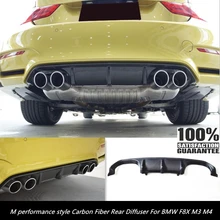 Автомобильный Стайлинг F80 M3 f82 f83 M4 задний диффузор- M Стиль Производительности углеродного волокна рассеиватель задней губы от BMW F8X M3 M4