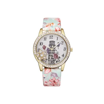 

Fashion Ladies Belt Watch With Rainstone Case Colorful Strap