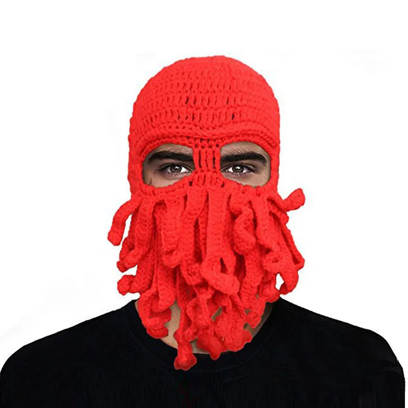 

2017 Beanies Caps Tentacle Octopus Cthulhu Knit Hat Cap Wind Ski Balaclava Mask Winter Cotton Feelee Hats Warmer