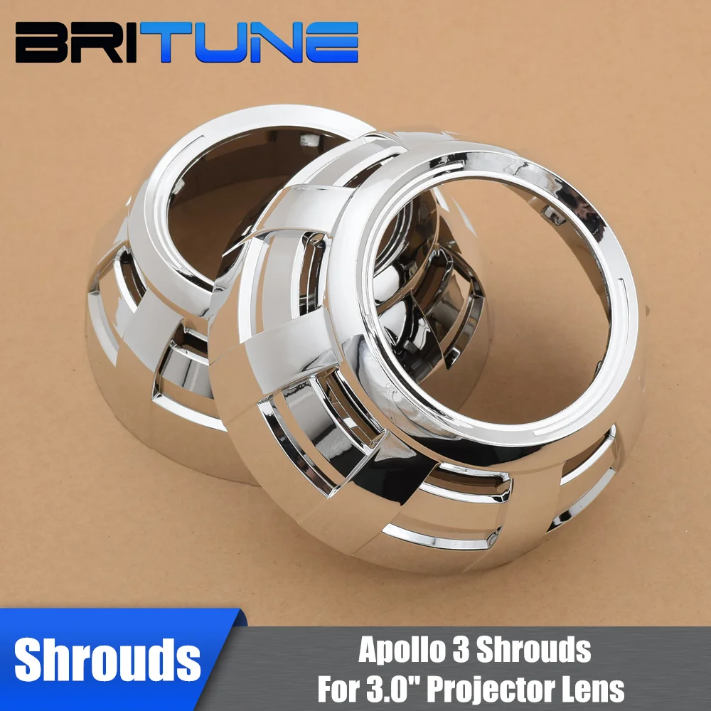 

Apollo 3.0 Silver Shrouds For D2S Mini Q5/Hella/WST 3.0/2.5 Bi-xenon Projector Lens With High Temperature Resistant Masks Chrome