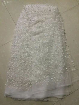 

embroiderd lace fabric Cyndi-10.1761 with sequins beautiful Nigerian sequins lace fabric for party dress