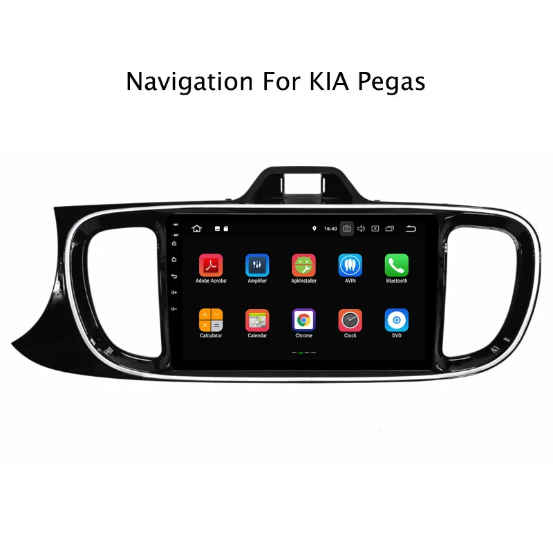 Top 9" 2G RAM 16G ROM Android 8.1 Car DVD Multimedia Player For Kia Pegas GPS Navigation Radio Stereo Audio 4