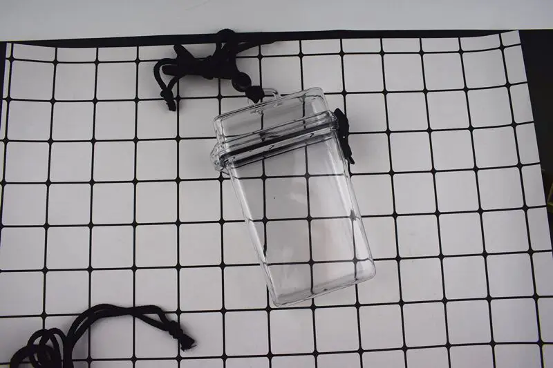 Ins шейный портсигар водонепроницаемый чехол для сигарет панк хип-хоп жесткий чехол сумка для мобильного телефона получает пляжная коробка - Цвет: Transparent